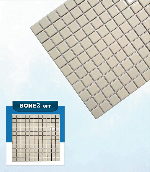 کاشی استخری پشت توری گهرفام BONE2، در مرکز فروش انواع کاشی استخری در اصفهان با قیمت مناسب عرضه می گردد. این کاشی استخری در ابعاد مربعی 2.5×2.5 سانت در رنگهای سفید و ترکیب آبی با لعاب شفاف و جنس پرسلان می باشد. جهت خرید این محصول با شماره 09138822264 تماس حاصل نمایید.