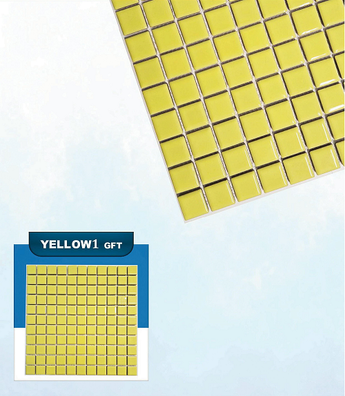 کاشی استخری پشت توری گهرفام YELLOW1، در مرکز فروش انواع کاشی استخری در اصفهان با قیمت مناسب عرضه می گردد. این کاشی استخری در ابعاد مربعی 2.5×2.5 سانت در رنگهای سفید و ترکیب آبی با لعاب شفاف و جنس پرسلان می باشد. جهت خرید این محصول با شماره 09138822264 تماس حاصل نمایید.