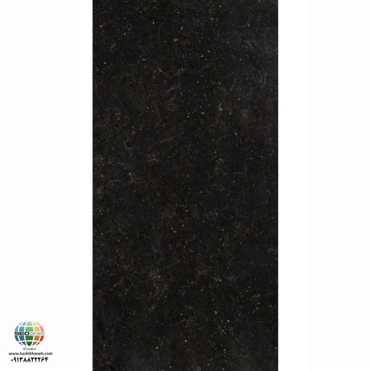 سرامیک پرسلان مات ونتا مشکی کاشی الوند تولید شده در سایز 120×60 با لعاب مات ابریشمی و ضخامت 12 میلیمتر یکی از طرح های زیبای کاشی های تولیدی شرکت کاشی الوند می باشد. این محصول از جنس پرسلان با بالاترین دوام در شرایط سخت و کمترین میزان جذب آب ممکن می باشد.