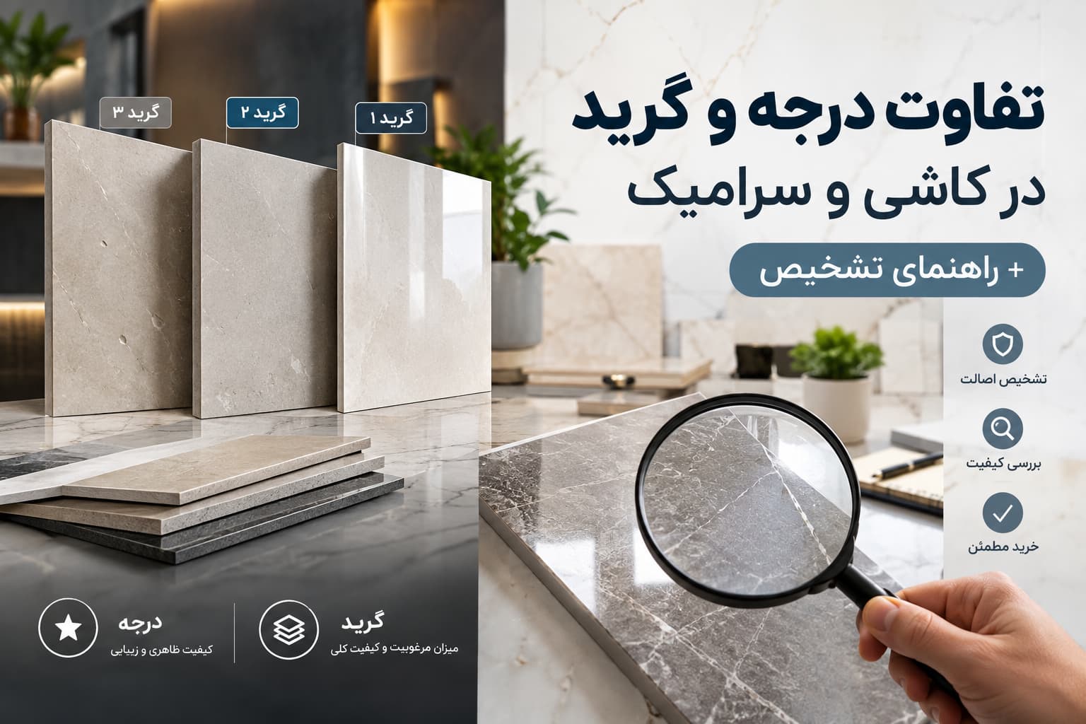 تفاوت درجه و گرید در کاشی و سرامیک