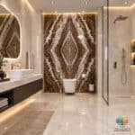 سرامیک خاک قرمز آراگون تیره براق ماهان سرام | 120×60 سرامیک خاک قرمز آراگون تیره براق ماهان سرام یکی از مدلهایی است که به دلیل طرح سنگی خاص و قابلیت اجرای بوک مچ، میتواند در طراحی فضاهای لوکس و مدرن مورد توجه قرار بگیرد. سرامیک خاک قرمز آراگون تیره براق ماهان سرام در ابعاد 120×60 سانتیمتر ارائه شده و ظاهر آن ترکیبی از طیفهای قهوهای، خاکی، سفید و رگههای طبیعی است. تضاد میان قسمتهای تیره و روشن باعث شده سطح محصول از حالت یکنواخت خارج شود و جلوهای نزدیک به سنگهای طبیعی با رگههای پرتحرک داشته باشد. ویژگی مهم سرامیک خاک قرمز آراگون تیره براق ماهان سرام، بوک مچ بودن آن است. در اجرای بوک مچ، دو یا چند قطعه سرامیک در کنار یکدیگر قرار میگیرند تا رگهها و نقوش آنها در امتداد یکدیگر قرار گرفته و یک تصویر بزرگتر و پیوسته روی دیوار ایجاد شود. به همین دلیل، سرامیک خاک قرمز آراگون تیره براق ماهان سرام را میتوان گزینهای مناسب برای ایجاد دیوار شاخص در لابی ساختمان، فروشگاه، فضای تجاری، سرویس بهداشتی، حمام و سایر فضاهای دکوراتیو دانست. انتخاب یک سرامیک مناسب برای دیوارهای دکوراتیو، فقط به رنگ و کیفیت سطح محدود نمیشود. زمانی که هدف ایجاد یک دیوار شاخص و متفاوت باشد، طرح، جهت قرارگیری رگهها، ابعاد قطعات و نحوه اجرای آن اهمیت بسیار بیشتری پیدا میکند.